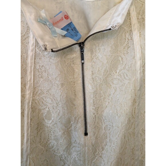 Downeast Basics skirt lace pencil cream size 10 lined business casual chic sexy - Picture 8 of 10